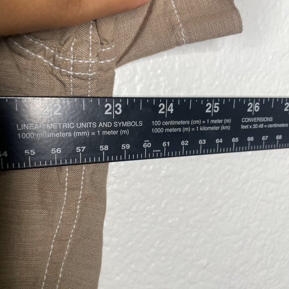 GAP Mens Shirt Size L Light Brown Short Sleeve Collared Button Down Unlined - Picture 6 of 15